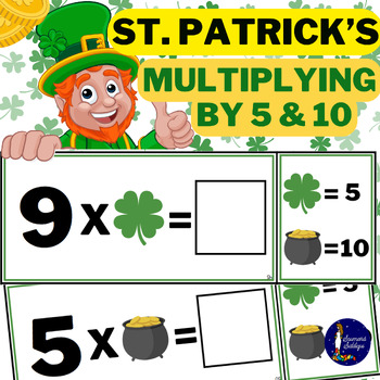 Preview of St Patrick's Multiplying by 5 and 10 Flashcards