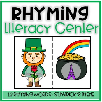 Preview of St Patrick's Rhyming Words Center | Literacy Activity