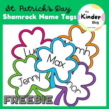 Preview of St. Patrick's Shamrock Name Tags FREEBIE