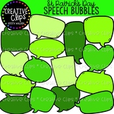 St. Patrick's Speech Bubbles: St. Patrick's Day Clipart {C