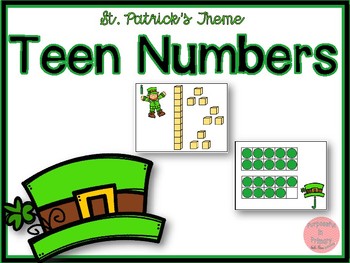 Preview of St. Patrick's Theme Teen Numbers