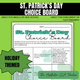 St. Patrick's *Themed* Choice Board