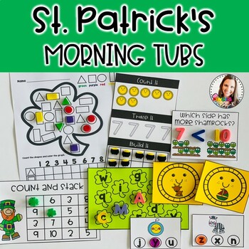 Preview of St. Patrick's Themed Morning Tub Activities for PreK/K