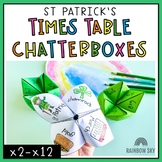 St. Patrick's Times table chatterboxes | March Math 3rd Gr