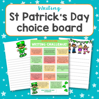 Preview of St Patrick's Writing Choice board