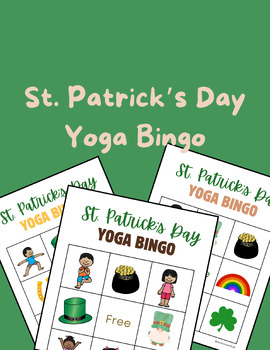 Preview of St. Patrick's Yoga and Movement Bingo Game, OT, PT, Brain Break, PE, Gym