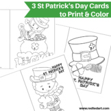 St Patrick'sGreeting Card Coloring Page - St Patrick's Day