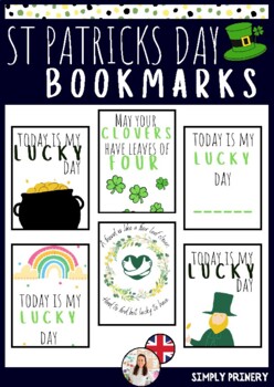 Preview of St Patricks Book Marks