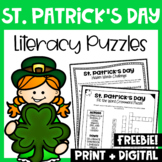 Free St. Patrick's Day Literacy Activities: Literacy Puzzl
