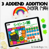 St. Patricks Day 3 Addend Addition Color by Code Printable