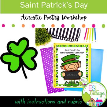 Preview of St Patricks Day Acrostic Poetry Workshop