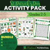 St Patricks Day Activities Bundle * Bingo, Crossword, Word
