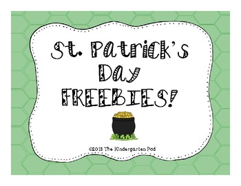 St. Patrick's Day Activities FREEBIE by The Kindergarten Pod | TpT