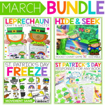 Preview of St Patricks Day Activities | Leprechaun Craft | St Patricks Day Writing