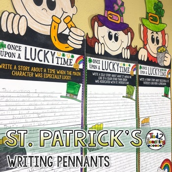 Preview of St. Patricks Day Activities Writing Pennant Banner Craft