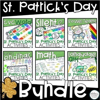 Preview of St Patricks Day Activities for Phonics and Math