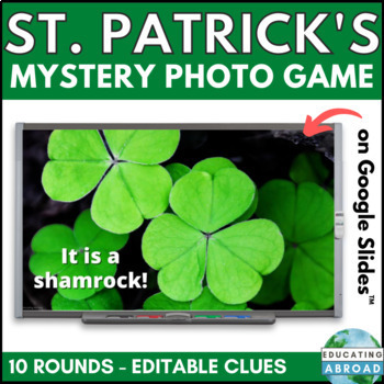 Preview of St Patricks Day Activity a Fun and Educational Mystery Photo Game