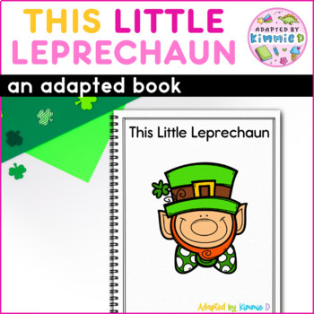 Preview of St. Patrick's Day Adapted Book for Special Education Adaptive Circle Time Rhyme