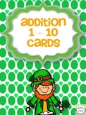 St. Patrick’s Day Addition 1-10 Cards (Common Core Aligned)