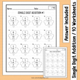St Patricks Day Addition Worksheet Single Digit Math Activ