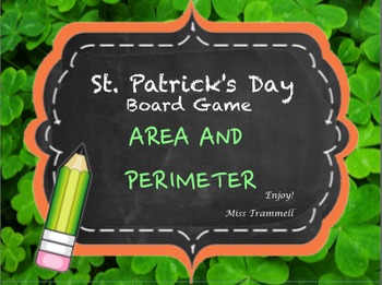 Preview of St. Patrick's Day Area and Perimeter Game