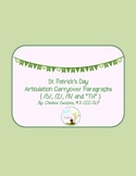 St. Patrick's Day Articulation Carryover Paragraphs (S, Z,
