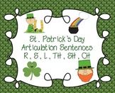 St. Patrick's Day Articulation Sentences: R, S, L, TH, CH, SH