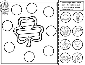 St. Patricks Day Articulation Worksheets- F&V by Ms Toni's Speech Tools