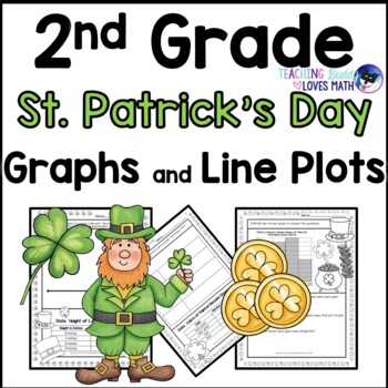 Preview of St Patricks Day Bar Graphs Picture Graphs and Line Plots 2nd Grade
