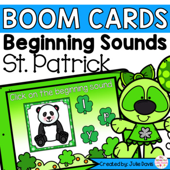 Preview of St Patricks Day Beginning Sounds | Digital Game Boom Cards