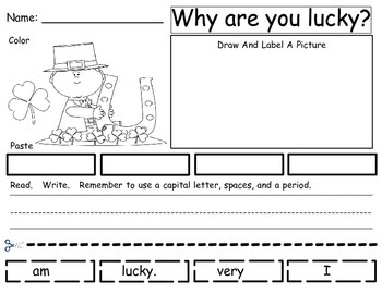 Preview of St. Patrick's Day - Build A Sentence  FREEBIE