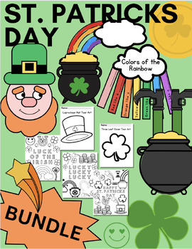 Preview of St. Patricks Day Bundle- Growing Bundle- March Crafts and Activities-14 Items