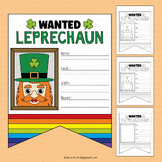St Patricks Day Bunting Banner Wanted Leprechaun Writing A