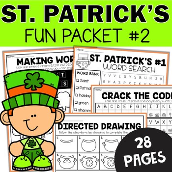 Preview of St. Patricks Day Busy Packet  - Fun March Morning Work February for 2nd and 3rd