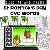St Patricks Day CVC Words Print and Digital Google Slides™