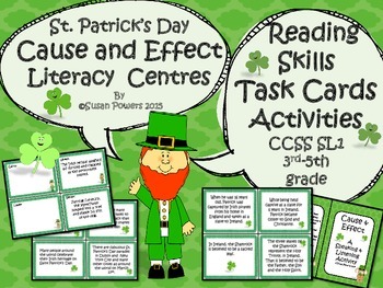 Preview of St. Patrick's Day Cause and Effect Centers Activities for Reading Comprehension