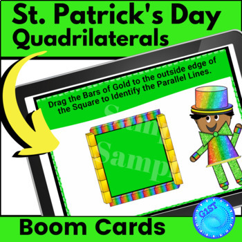 Preview of St. Patricks Day Classifying Quadrilaterals CCSS 3.G.A & 4.G.2 TEKS 3.6B BOOM 