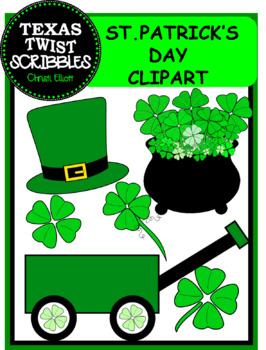 Preview of St. Patrick's Day ClipArt {Texas Twist Scribbles}