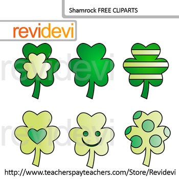 Preview of St. Patrick's Day Clip art FREE - Shamrock clipart