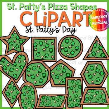 Preview of St Patricks Day Clipart - Pizza Shapes - St. Patrick's Day Clip Art