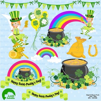 Happy st patricks leprechaun hat cartoon clipart Vector Image