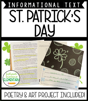 Preview of St Patricks Day Reading Comprehension Craft Poetry Project