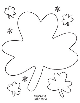 Preview of St. Patricks Day Clover Coloring Pages {By Teaching Tutifruti}