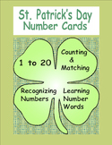 St. Patrick's Day Clover Number Counting Cards 1 to 20