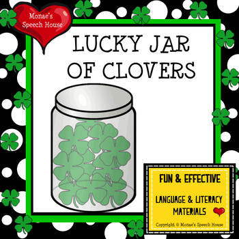 Preview of St. Patrick's Day CLOVERS EARLY READER Spatial Concepts Speech Therapy