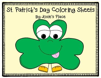 Preview of St. Patrick's Day Coloring Sheets FREE!