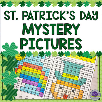 Preview of St Patricks Day Coloring Sheets Multiplication and Long Division