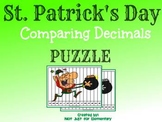St. Patrick's Day Comparing Decimals Puzzle