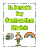 St. Patrick's Day Contractions Match Literacy Activity