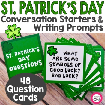Preview of St. Patrick's Day Journal Writing Prompts and Conversation Starters